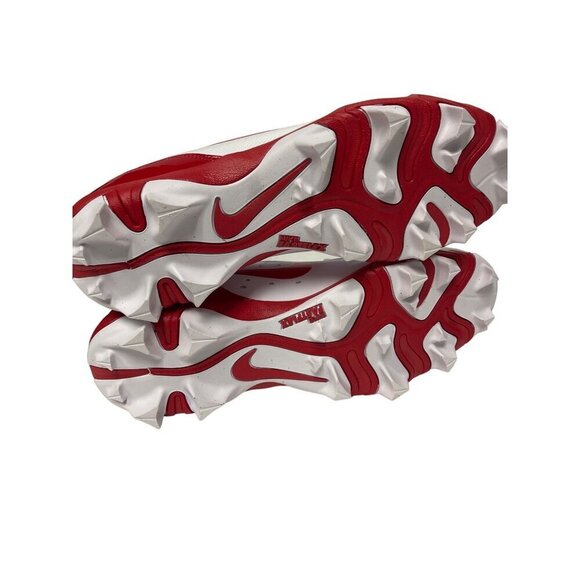 NEW! Nike Alpha Huarache 4 Keystone White Red Baseball Cleat Men's Size 10.5 - Picture 8 of 10